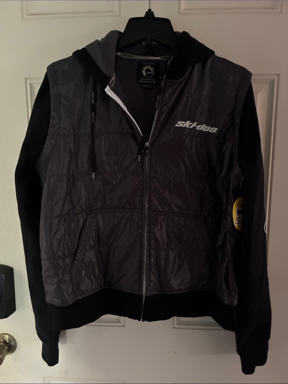 Ski-Doo Women's Black & Charcoal Insulated Hooded Snow Vest Jacket L
